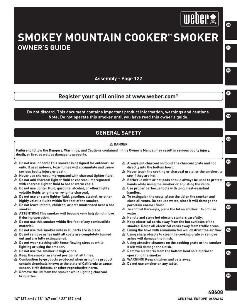 Weber SMOKEY MOUNTAIN COOKER owner's guide Weber SMOKEY MOUNTAIN COOKER owner's guide