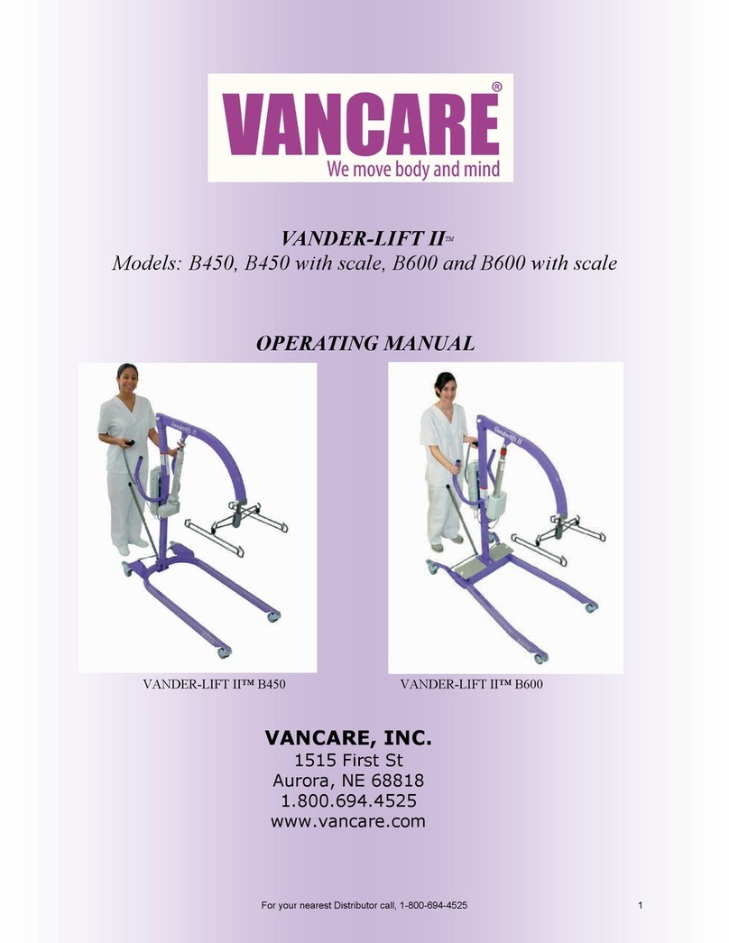 Vancare VANDER-LIFT II B450 operating manual