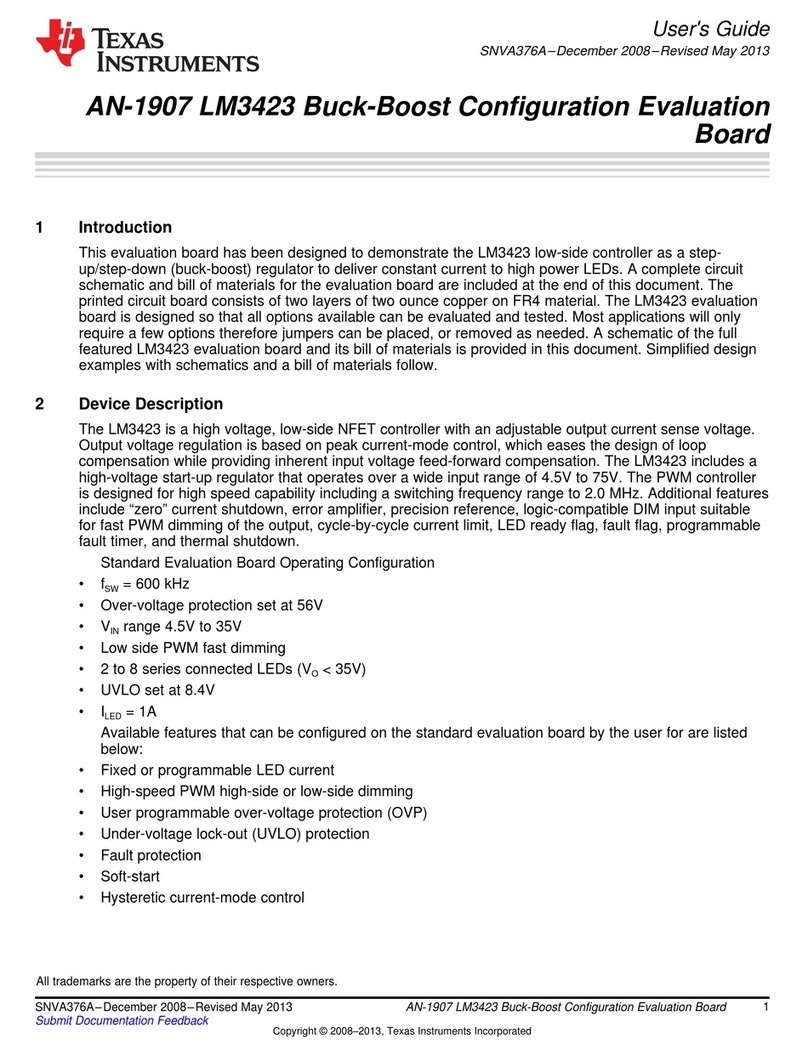 Texas Instruments AN-1907 LM3423 User manual