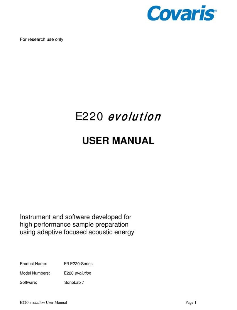 Covaris E220 evolution user manual