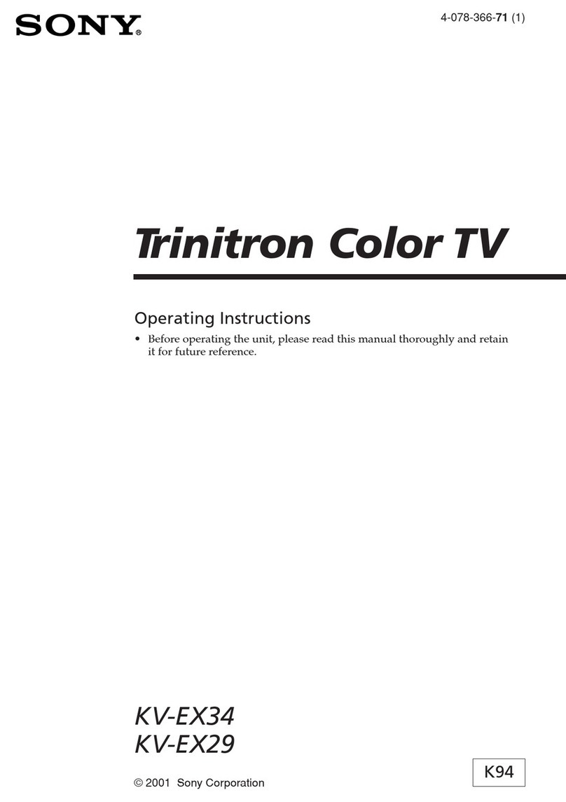 Sony Trinitron KV-EX29 User manual Sony Trinitron KV-EX29 User manual