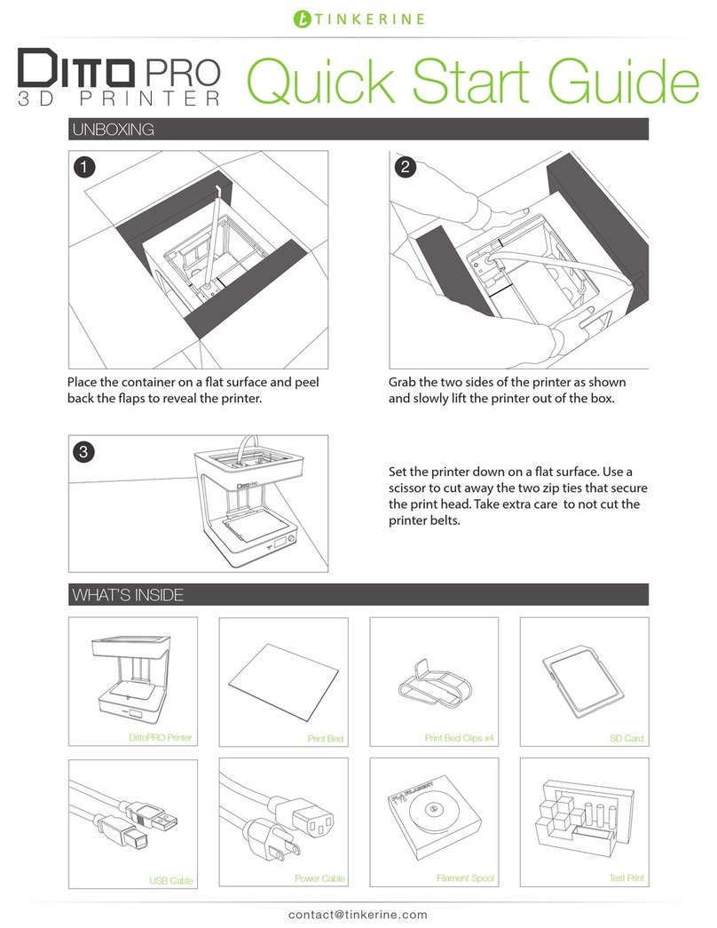 Tinkerine Studio Ditto Pro User manual