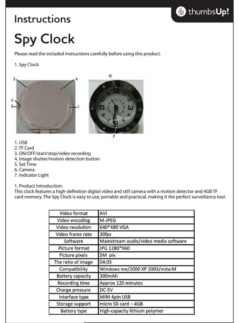 Thumbs Up Spy Clock instructions