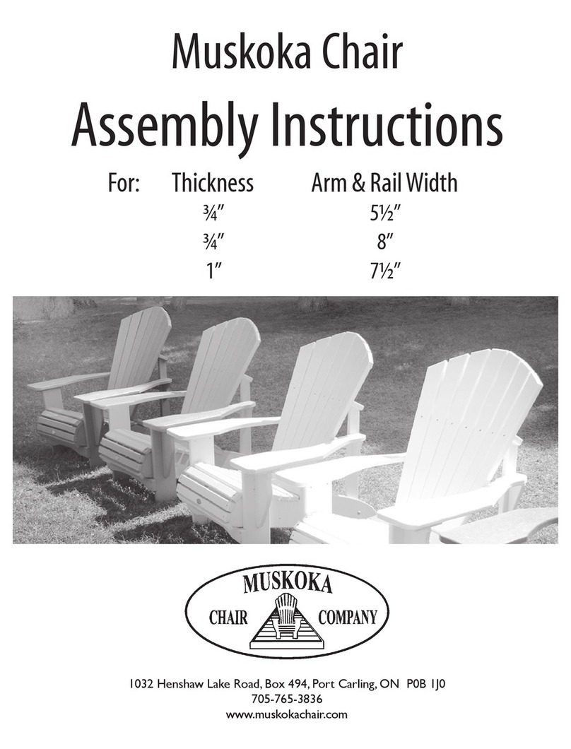 Muskoka Chair CEDAR series Assembly instructions