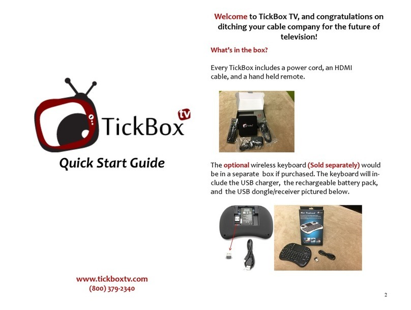Tickbox TV Tickbox TV quick start guide