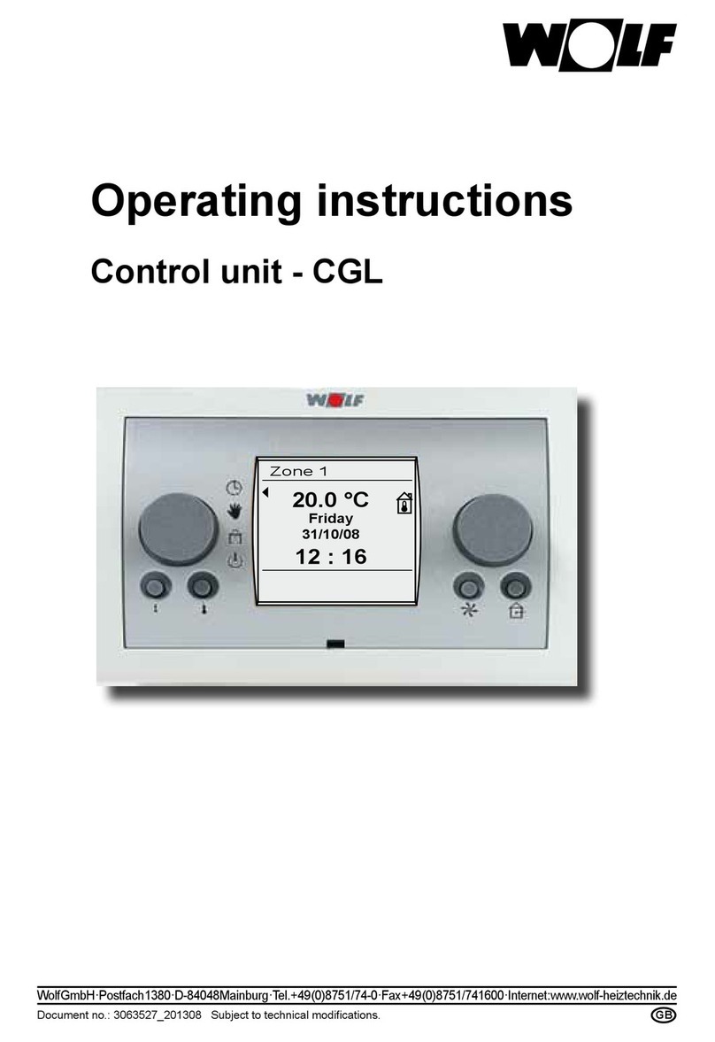 Wolf BML operating instructions