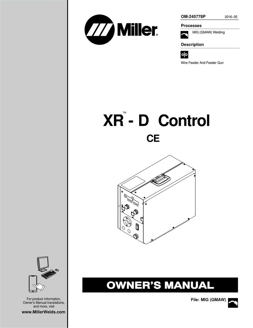 Miller XR-D Control owner's manual