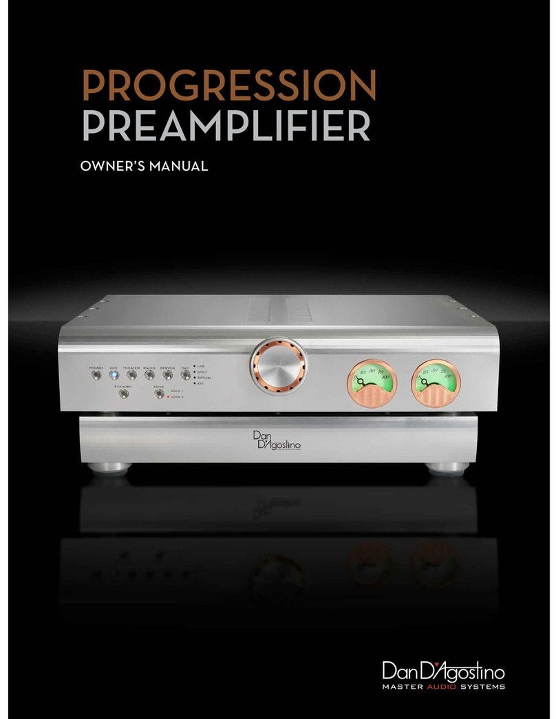 Dan D'Agostino PROGRESSION PREAMPLIFIER owner's manual