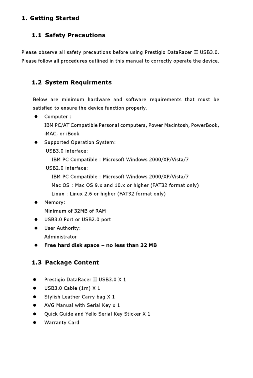 Prestigio DataRacer II manual Prestigio DataRacer II manual