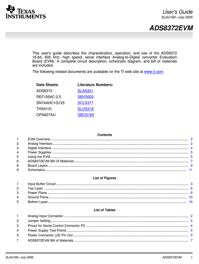 Texas Instruments ADS8372EVM User manual