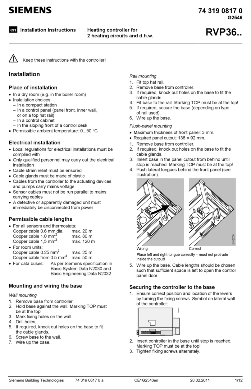 Siemens RVP36 User manual Siemens RVP36 User manual