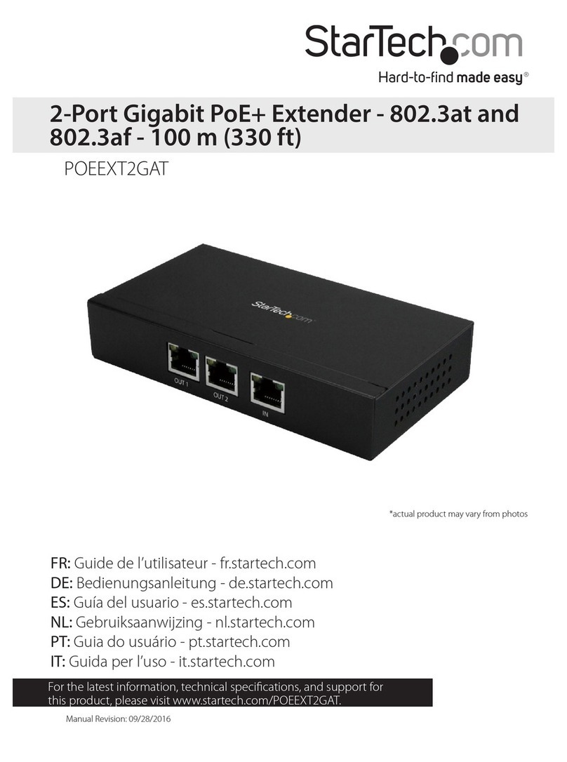 StarTech.com POEEXT2GAT User manual