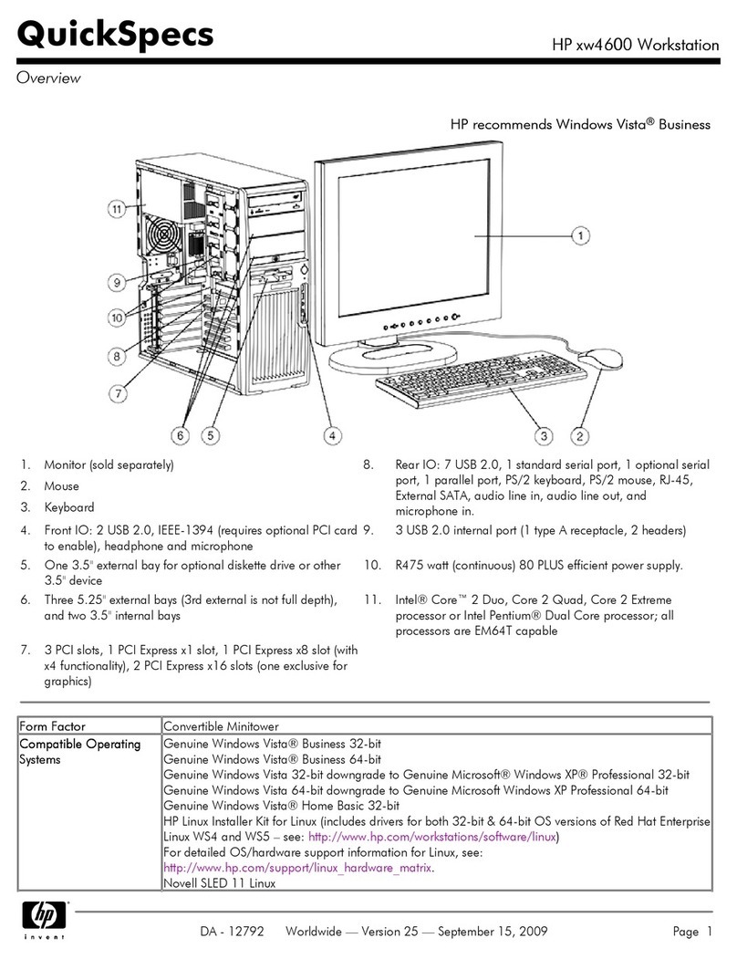 HP Xw4600 - Workstation - 2 GB RAM User instructions HP Xw4600 - Workstation - 2 GB RAM User instructions