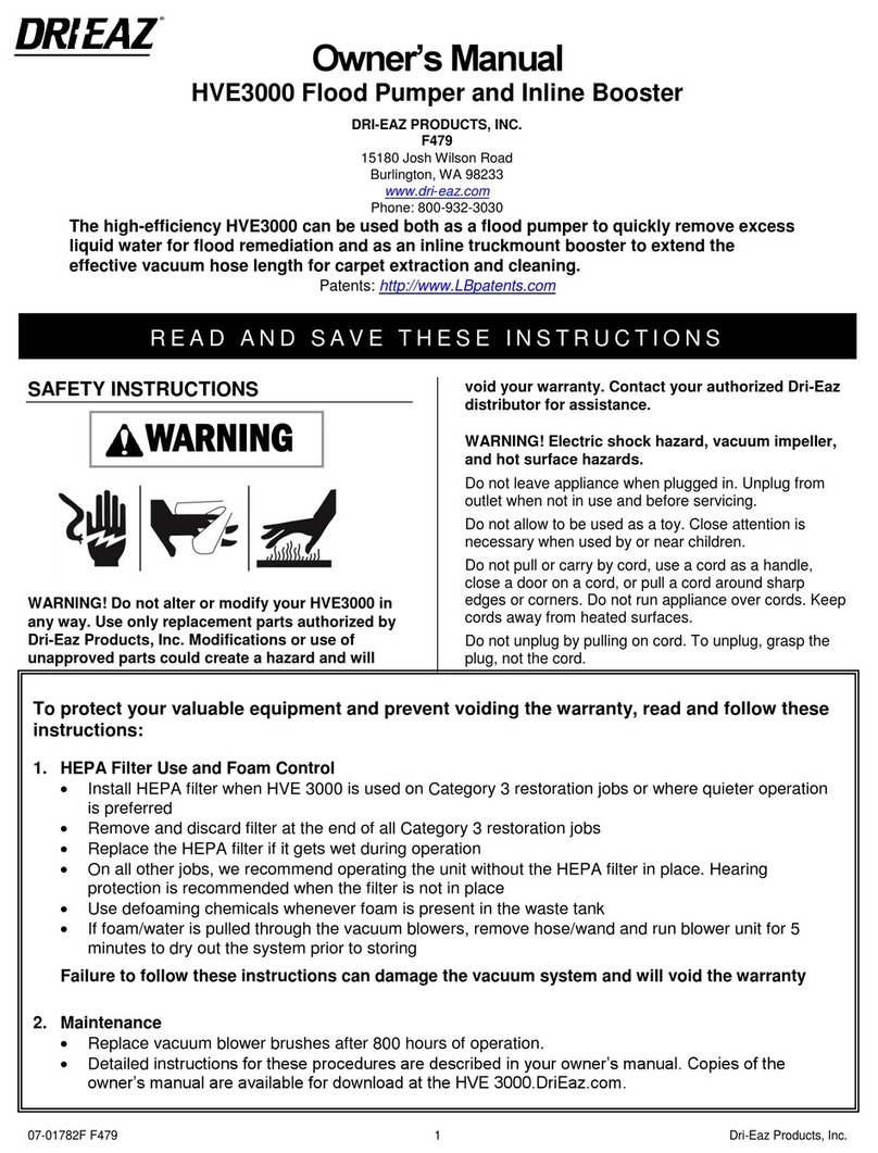 Drieaz HVE3000 User manual