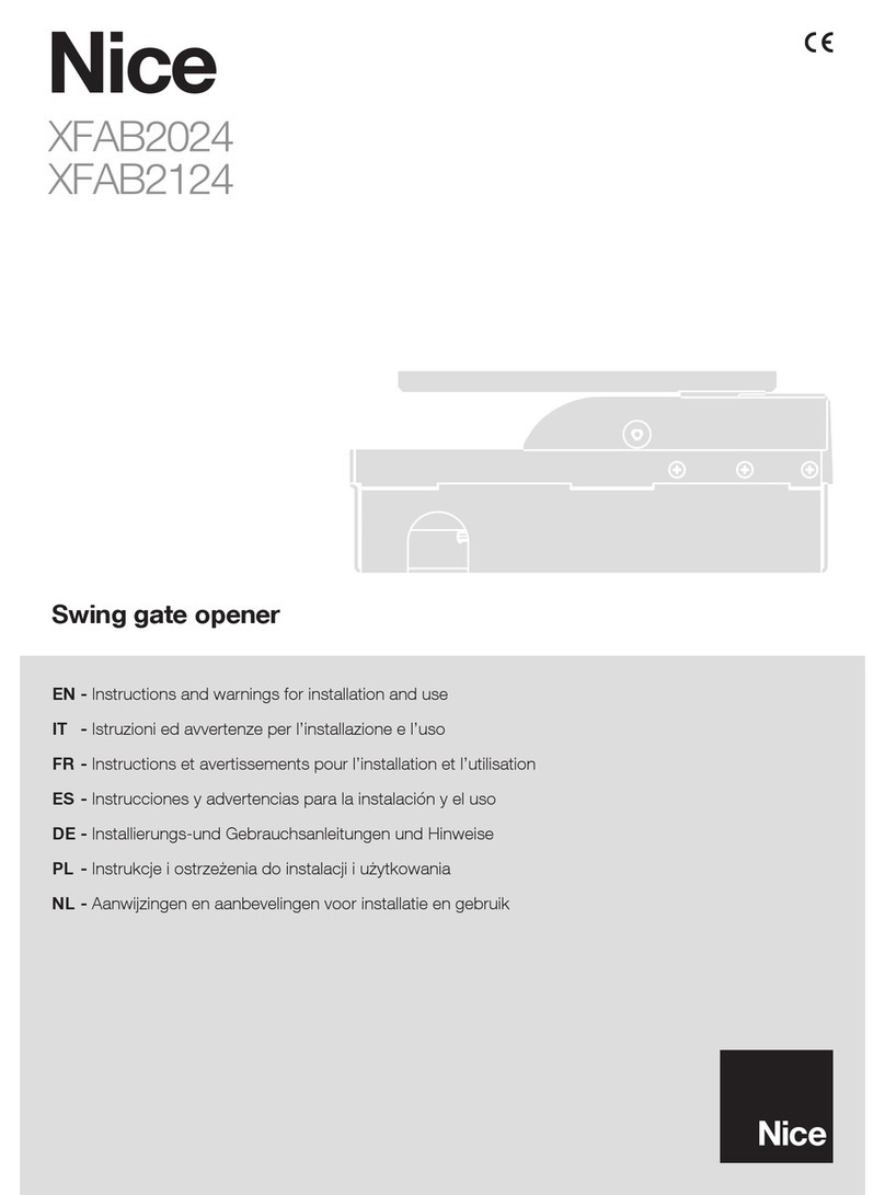 Nice XFAB2024 Technical specifications