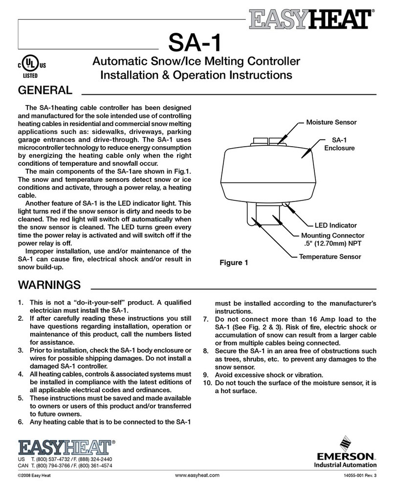 EasyHeat SA-1 Installation & operation instructions