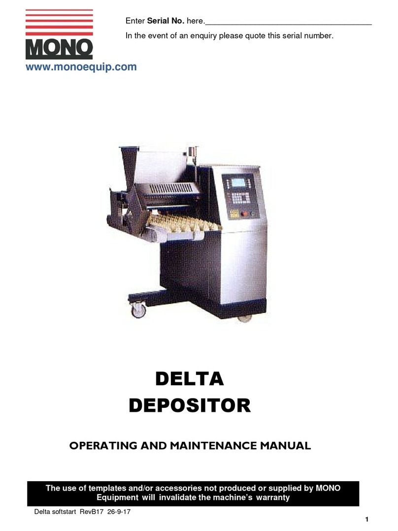 Mono DELTA DEPOSITOR 40 Operating and maintenance manual