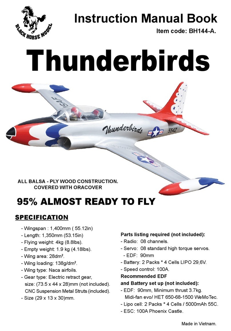Black Horse Model THUNDERBIRDS Instruction manual book