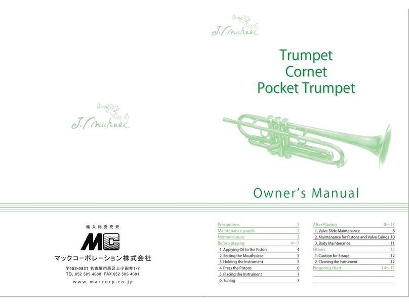 J. Miachael Cornet owner's manual