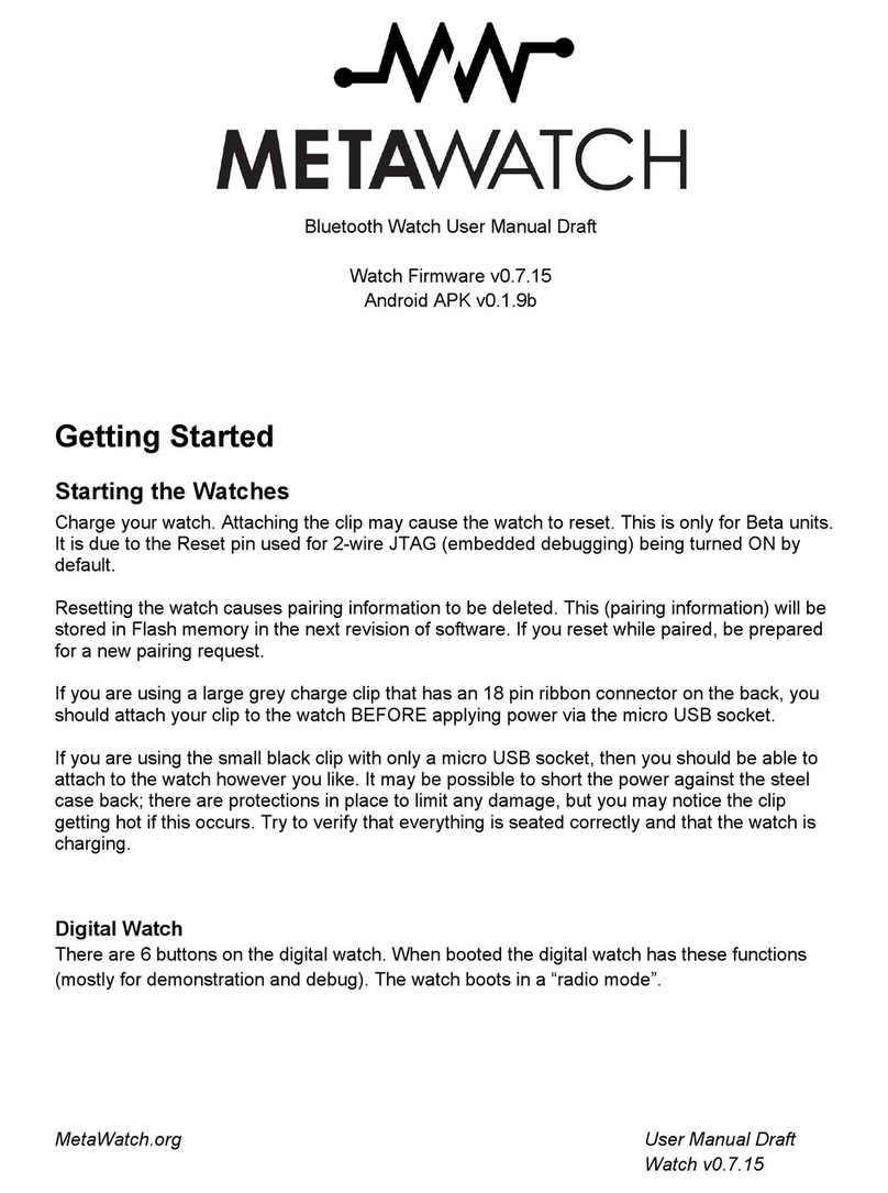 Metawatch WDS111 user manual