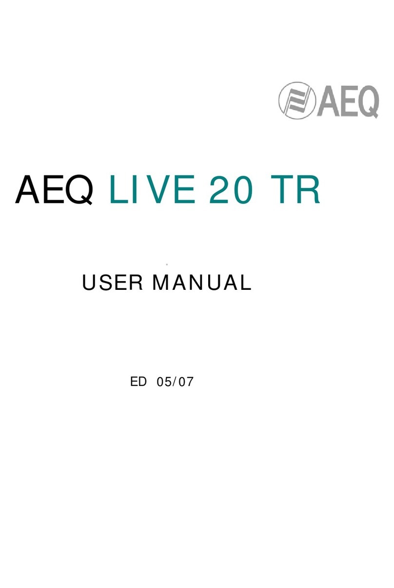 AEQ LIVE 20 TR user manual