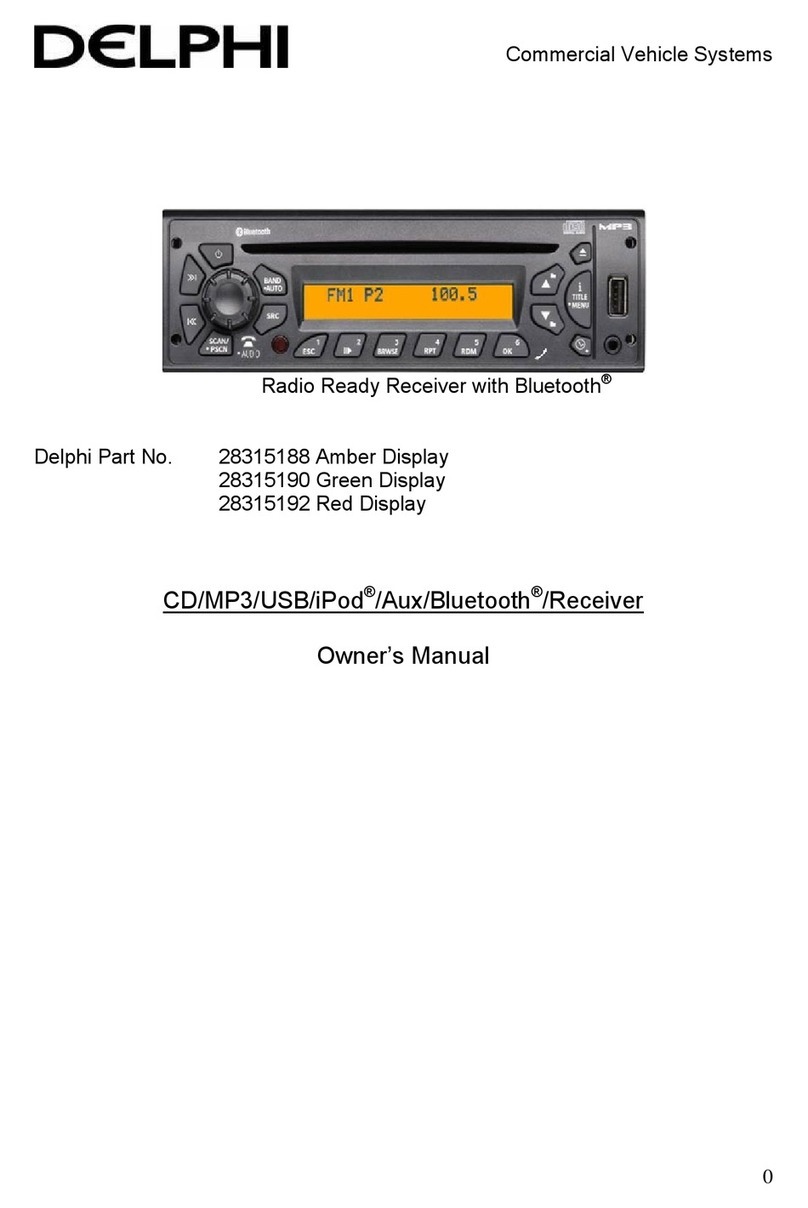 Delphi 28315188 Amber Display owner's manual