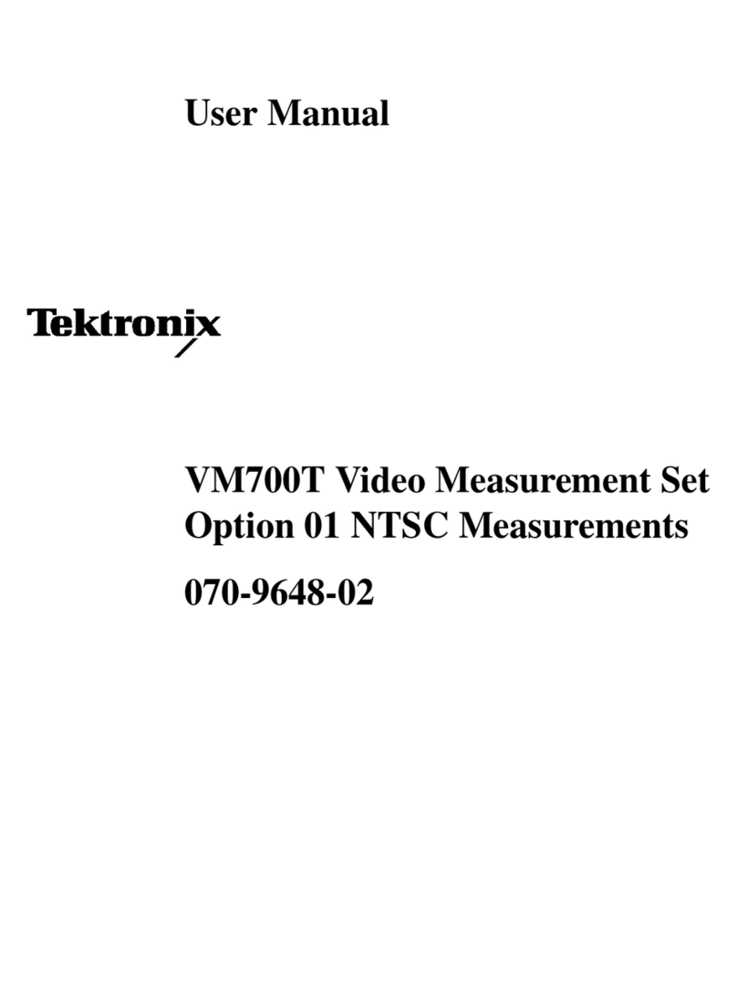 Tektronix VM700T user manual