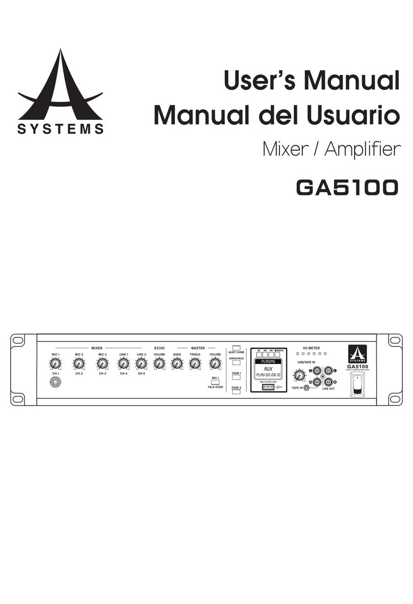 A SYSTEMS GA5100 user manual