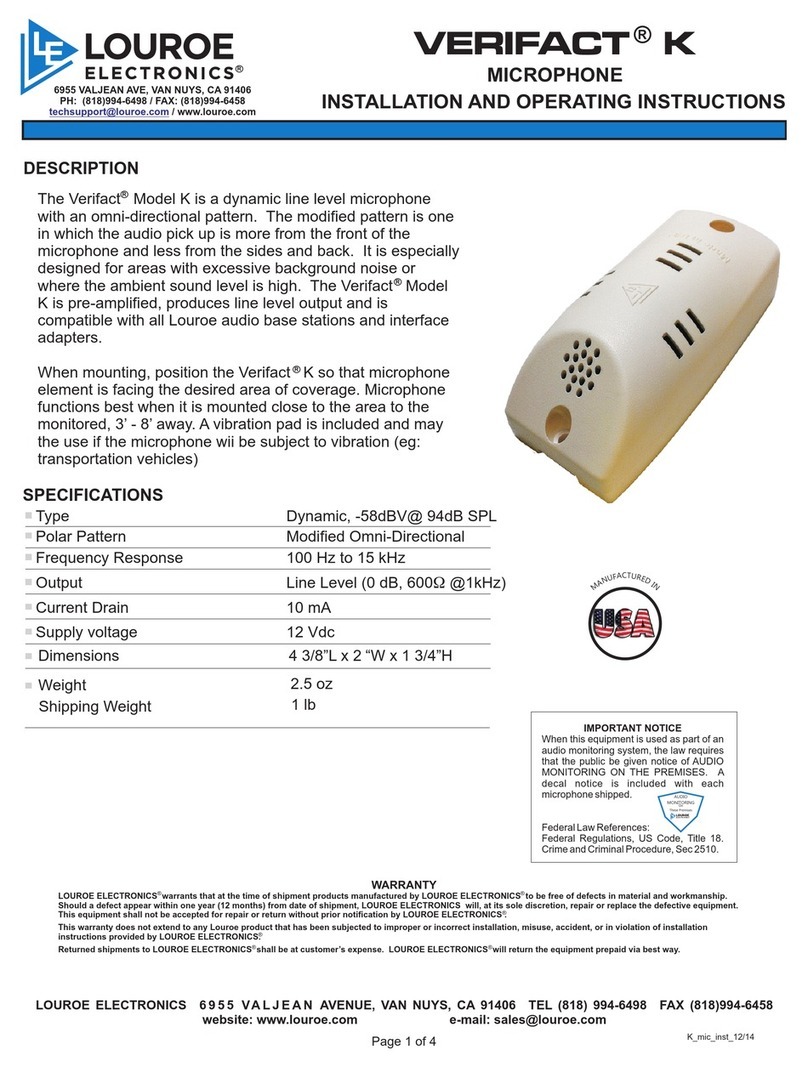 Louroe Electronics Verifact K User manual