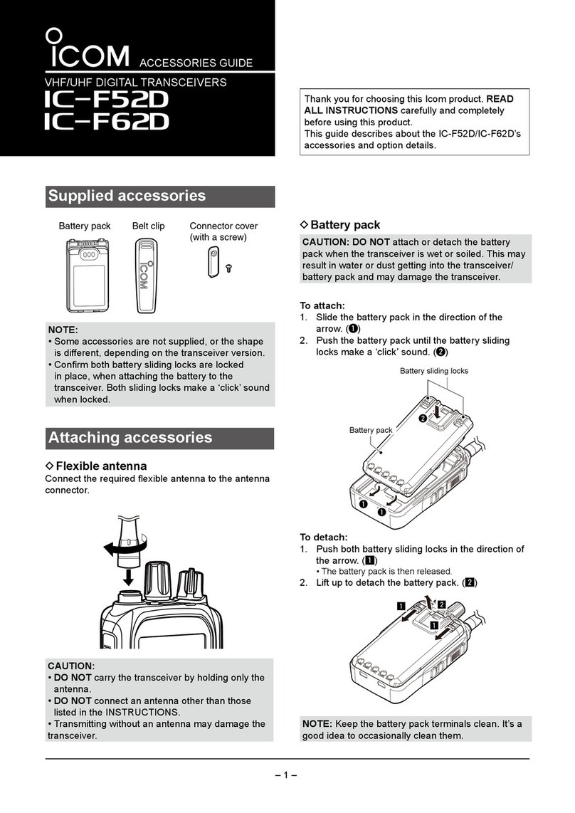 Icom IC-F52D Accessories guide