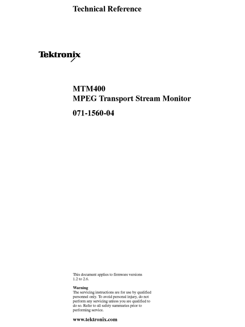 Tektronix MTM400 Use and care manual