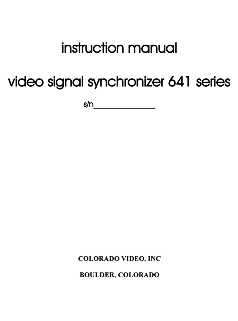 Colorado Video 641 series instruction manual Colorado Video 641 series instruction manual