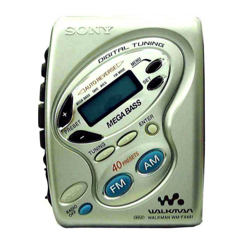 Sony Walkman WM-FX481 User manual Sony Walkman WM-FX481 User manual