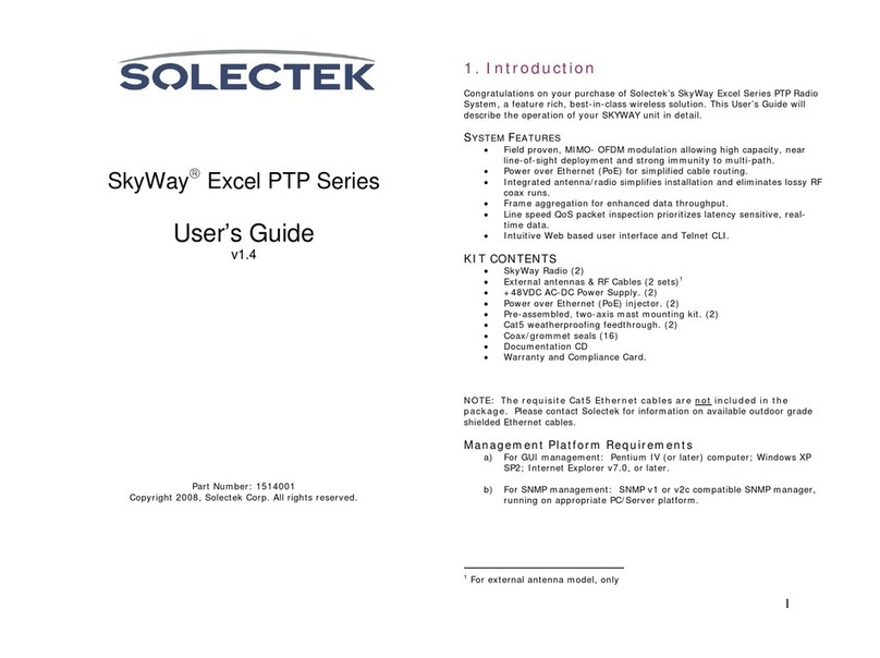 Solectek SkyWay Excel PTP Series user guide