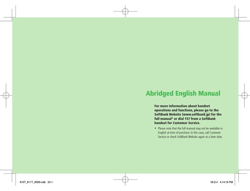 Toshiba Softbank 810T User manual