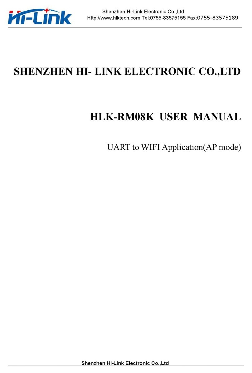 SHENZHEN HI- LINK ELECTRONIC HLK-RM08K user manual