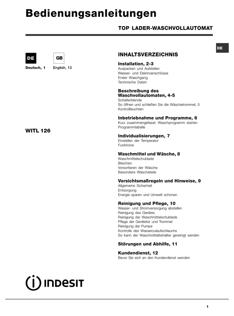 Indesit WITL 126 User manual
