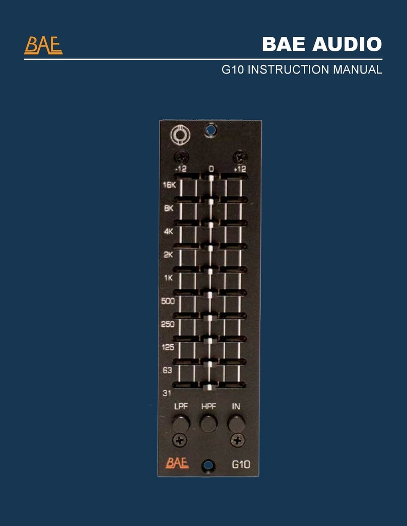 BAE Audio G10 500 Series instruction manual