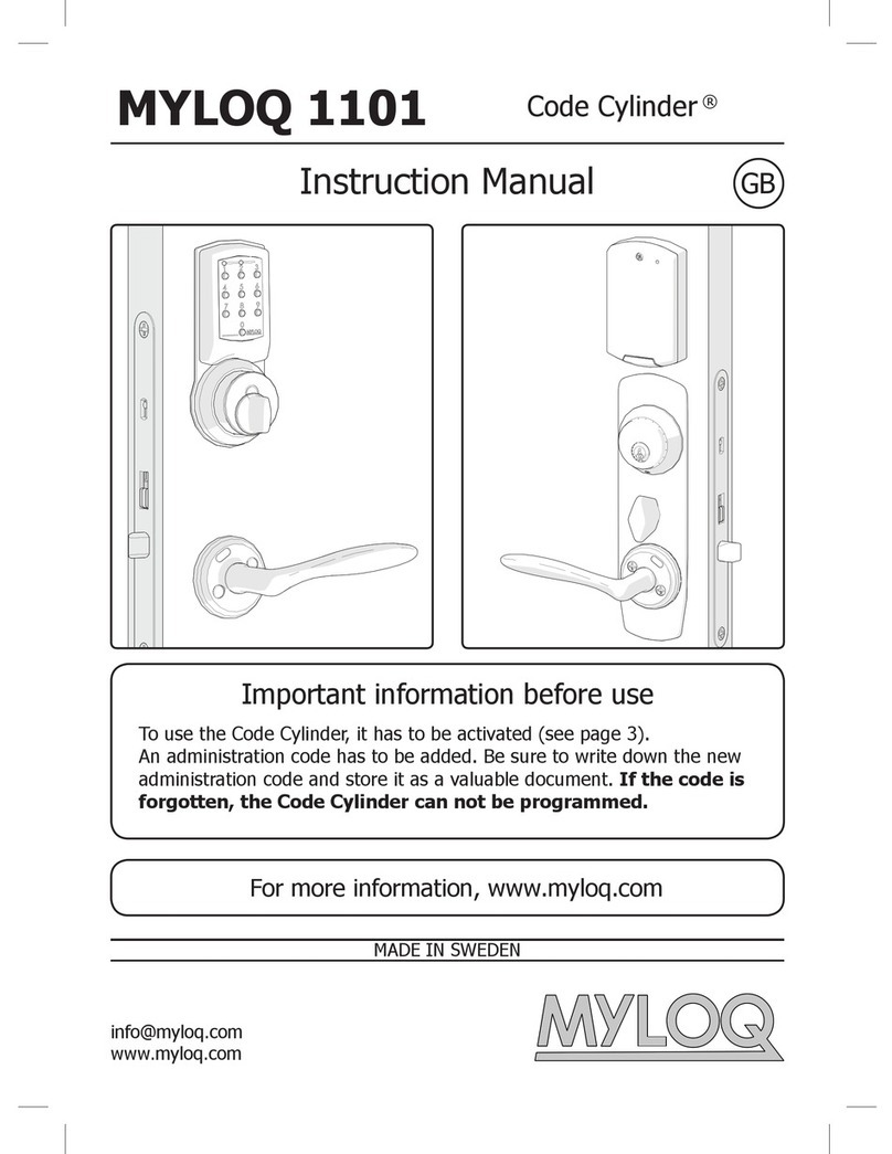 MYLOQ Code Cylinder 1101 instruction manual