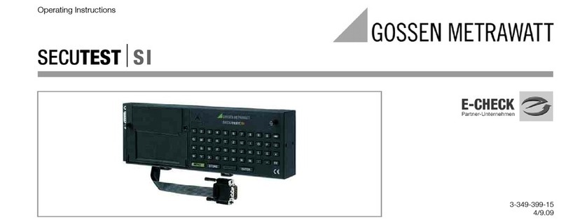 Gossen MetraWatt SECUTEST SI manual
