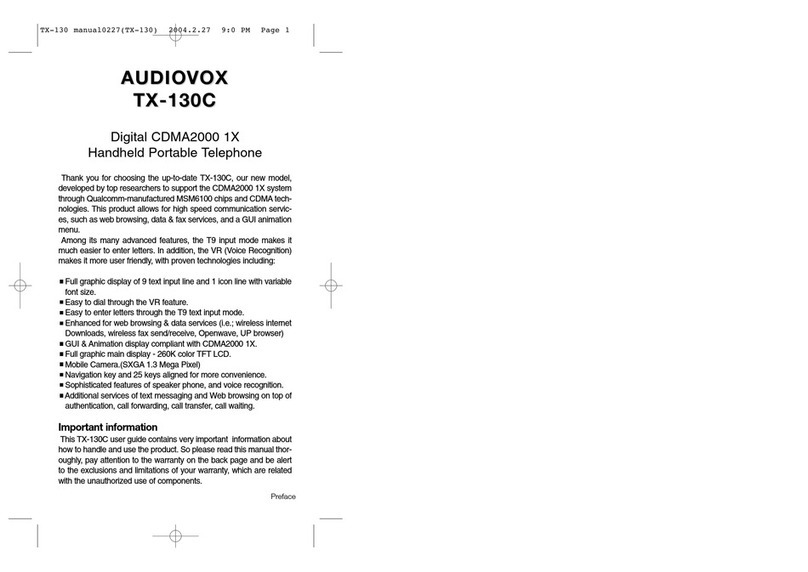 Audiovox TX-130C User manual