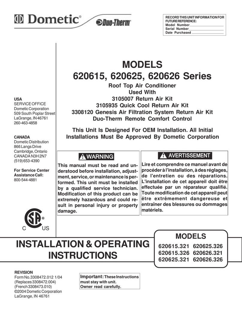Dometic 620615.321 Manual