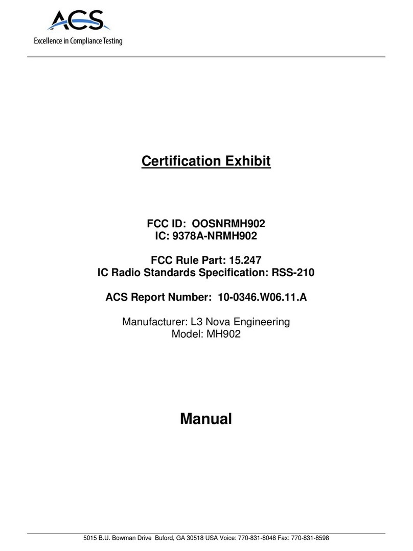 L3 Nova Engineering NovaRoam MH902 user manual