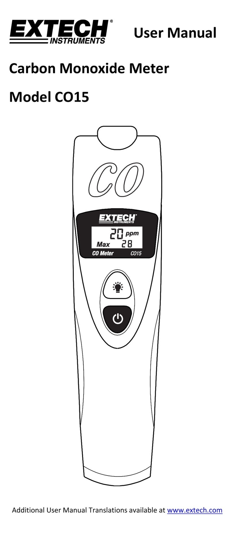 Extech Instruments CO15 User manual Extech Instruments CO15 User manual