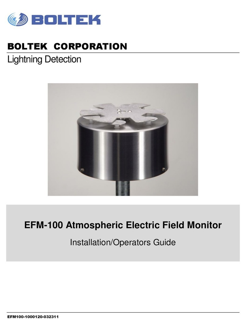 Boltek EFM-100 Installation and operator's guide