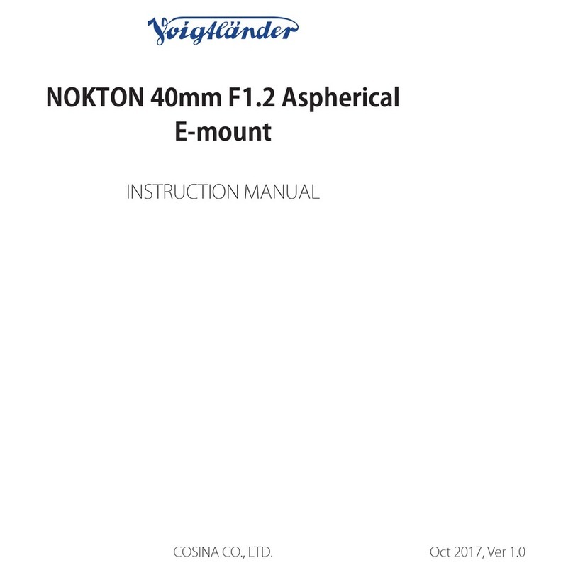 VOIGTLANDER NOKTON 40mm F1.2 Aspherical instruction manual
