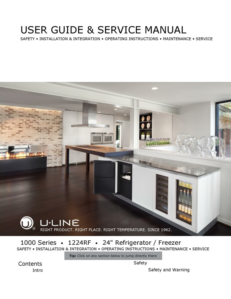 U-Line 1224RF User guide & service manual