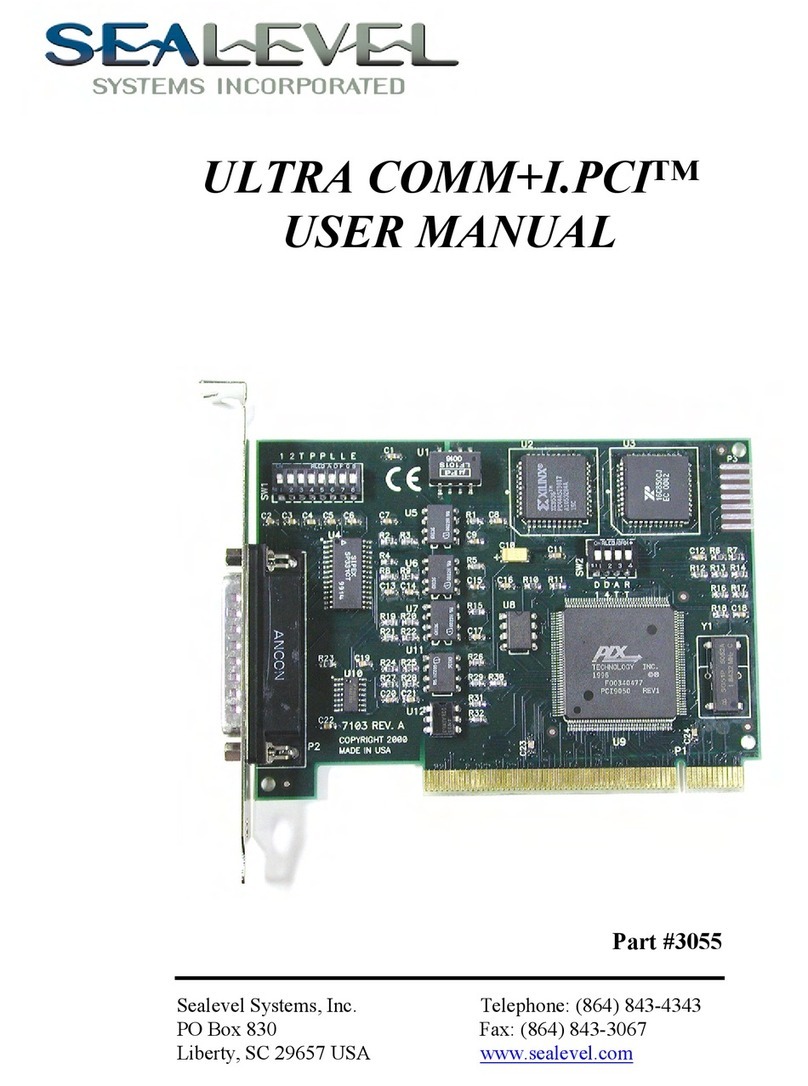 SeaLevel ULTRA COMM+I.PCI 3055 User manual