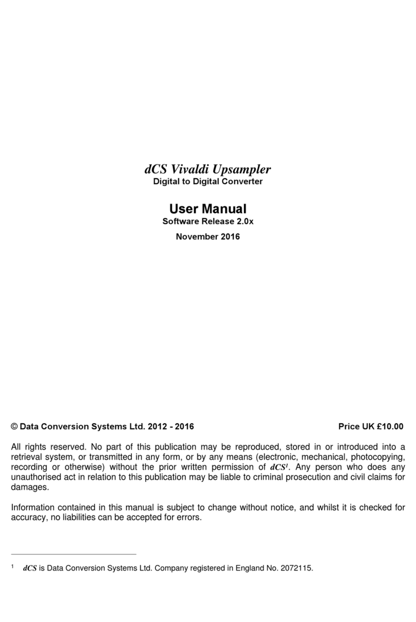 DCS Vivaldi Upsampler user manual