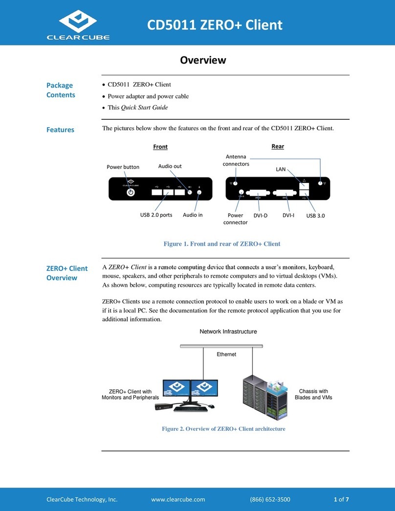ClearCube CD5011 ZERO+ Client user manual